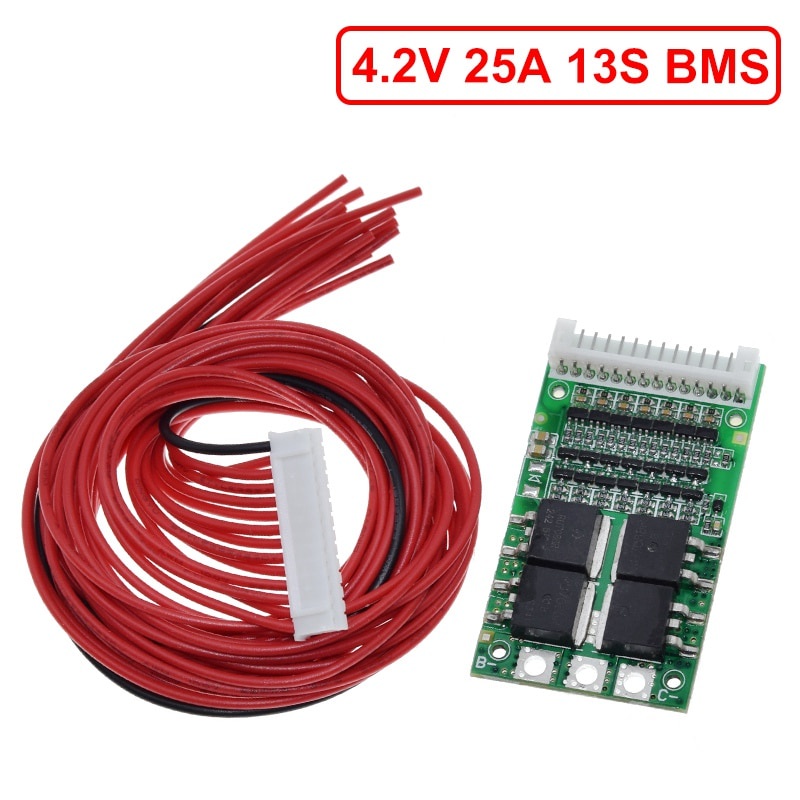 Bảng Mạch Bảo Vệ Pin Lithium Bms 6s 7s 8s 9s 10s 11s 12s 13s 3.6v 4.2v 25a 18650 Pcb Pcm