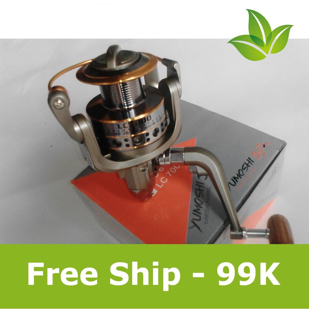 máy câu cá kim loại yumoshi lc6000 hàng chuẩn