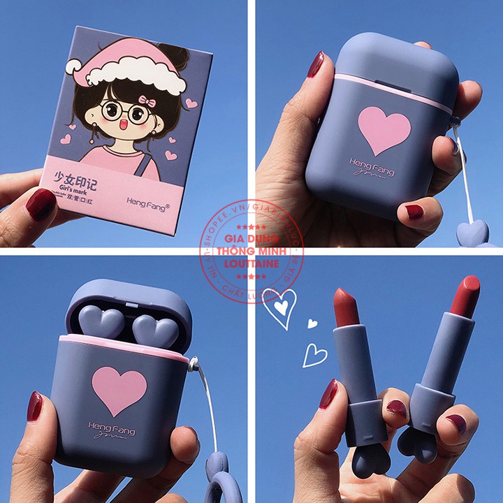 Son Airpod HenFang hàng nội địa Trung cao cấp mềm mịn 3 tone với 6 màu đẹp nhiều màu (set 2 thỏi) | BigBuy360 - bigbuy360.vn