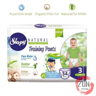 Bỉm tã dán/quần nhập khẩu sleepy natural thổ nhĩ kỳ - full size s42/m34/l30/xl24/ xxl20