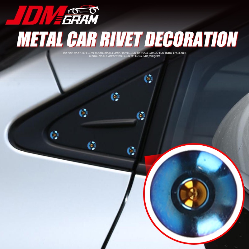 titan xe đinh tán nhãn dán trang trí 30chiếc cái cửa sổ tự động phổ quát DIY dán trang trí phong cách bánh xe phía trước vành sau sửa đổi các bộ phận sửa đổi ô tô phụ kiện bên ngoài