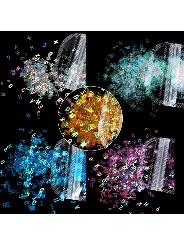 Hạt Nhựa Resin Làm Đồ Trang Sức Hình Chữ Cái 5 Màu 2g