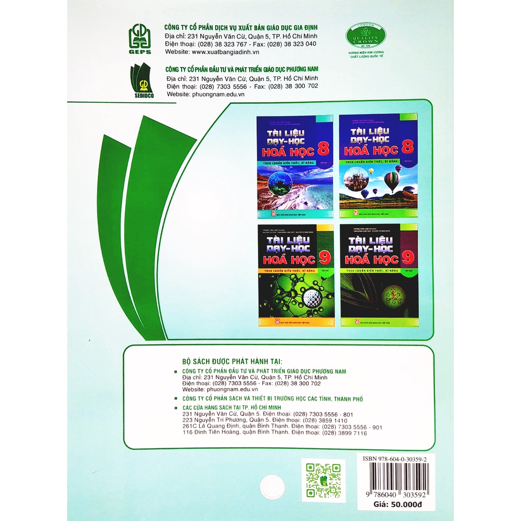 Sách Tài Liệu Dạy - Học Hóa Học 9 - Tập 1