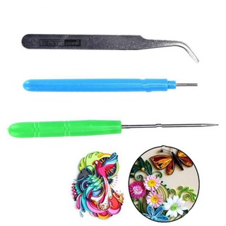 Combo 6 món làm thiệp giấy xoắn Quilling (gói cơ bản đầy đủ)