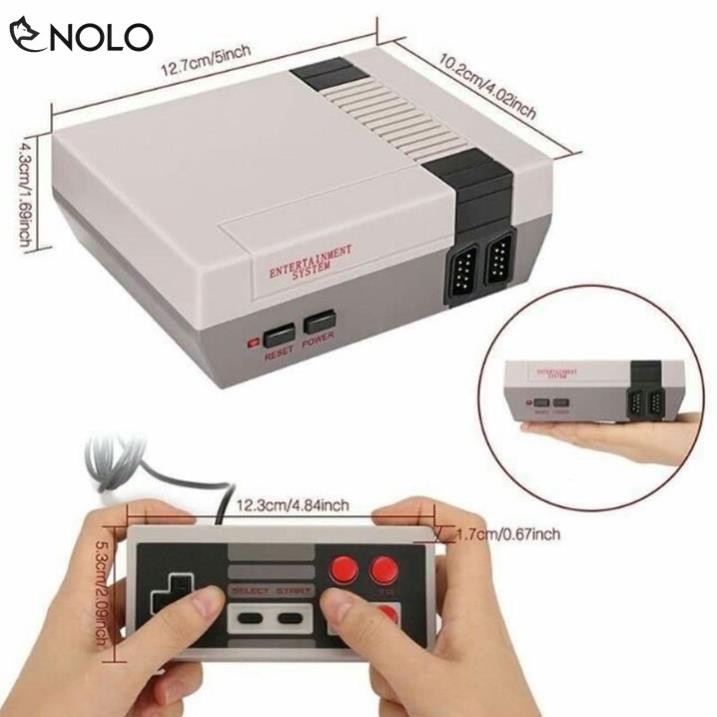 Máy Chơi Game Cổ Điển NES 8 Bit Có 620 Game Kèm 2 Tay Cầm Rời Dây AV Ra Tivi Và Adapter (PD177230)