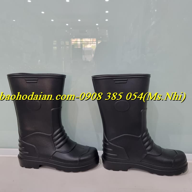Ủng xốp siêu nhẹ siêu bền, thuận tiện đi mưa màu đen VAC E014