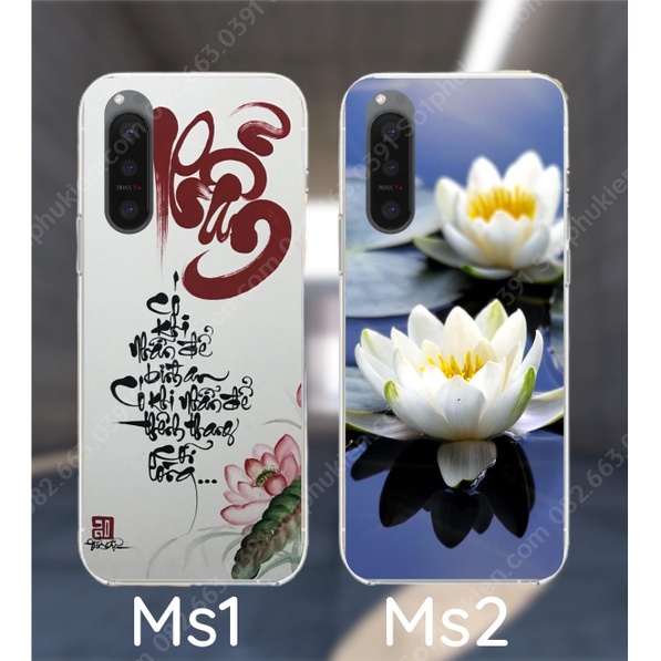 Ốp lưng Sony Xperia 5 / 5 II  / Xperia 1 II  / Xperia 1 V  / 10 V dẻo in hình hoa sen, chú tiểu