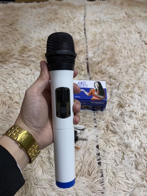 Micro cầm tay không dây đa năng kết nối amply loa kéo hát karaoke dạy học