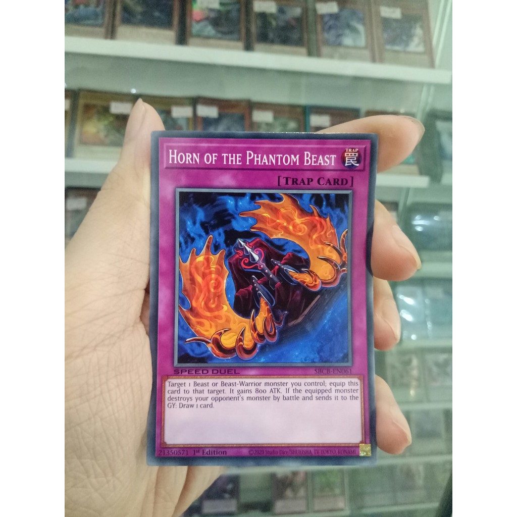 Thẻ Bài Lẻ YugiOh! Mã SBCB-EN061 - Horn of the Phantom Beast - Common - 1st Edition