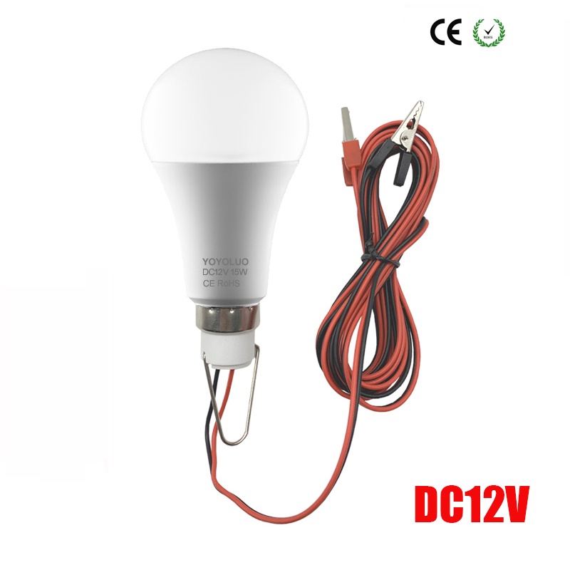 Bóng Đèn Led DC12V Kẹp Cá Sấu Tiện Dụng Cho Hoạt Động Ngoài Trời