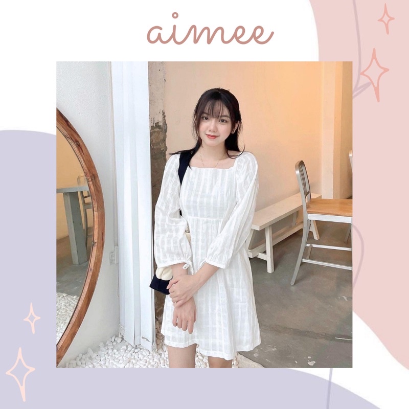 ĐẦM CỔ VUÔNG TAY PHỒNG