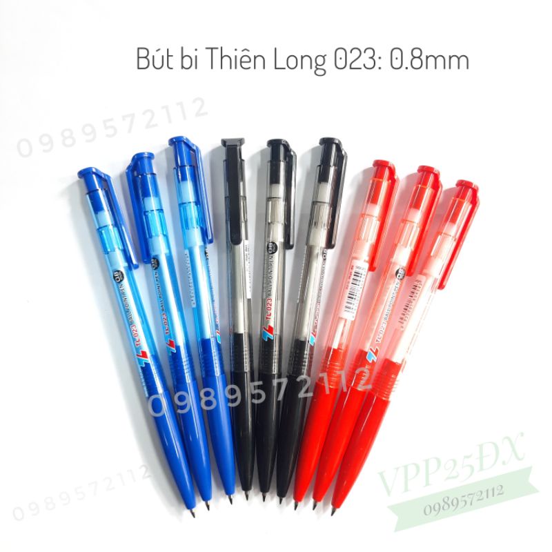 Hộp 20 cái bút bi Thiên Long 023 nét 0.8mm