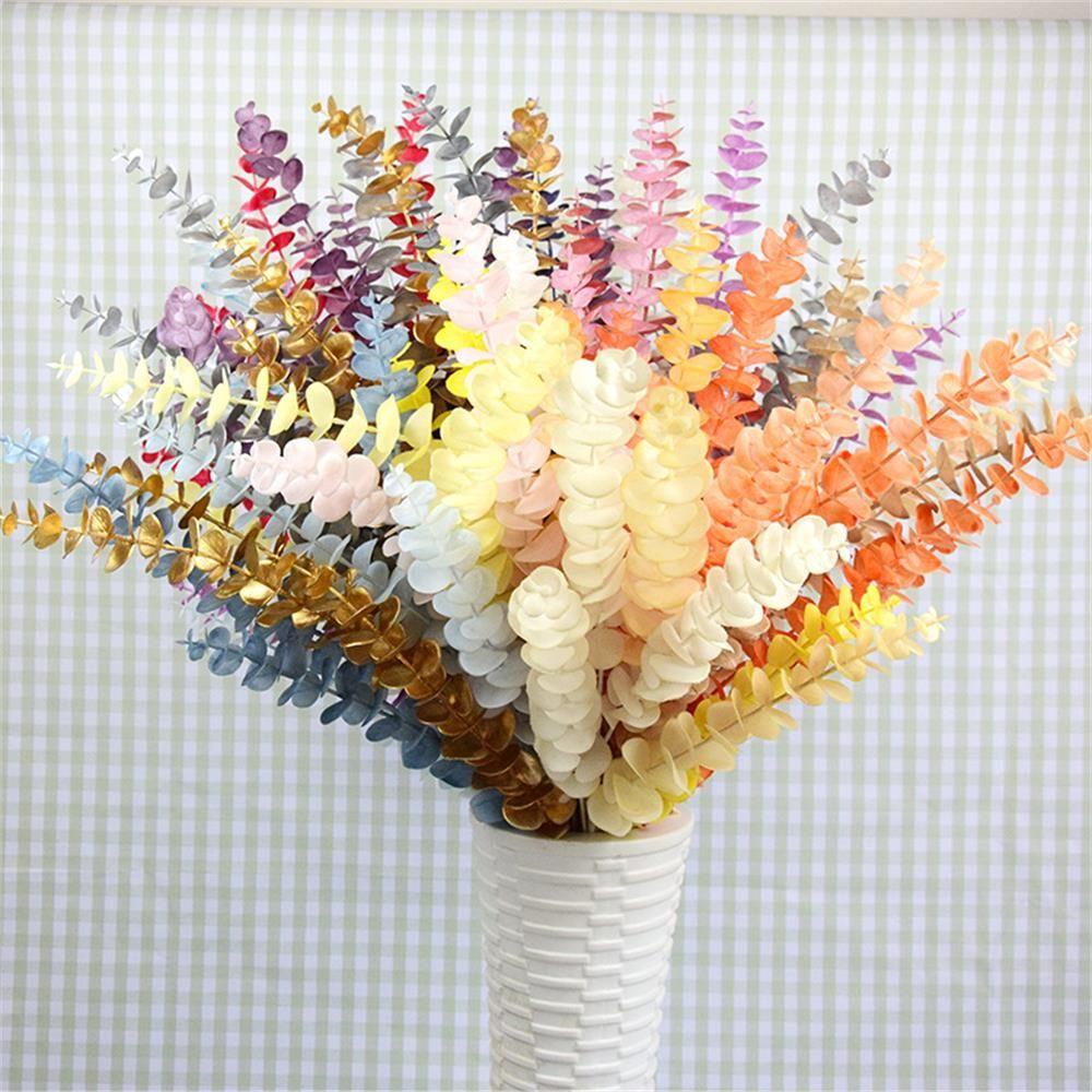 Nhánh Cây Bạch Đàn Nhân Tạo Nhiều Màu Trang Trí Tiệc Cưới