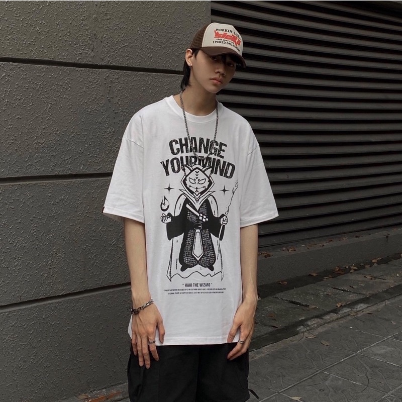 Áo Thun Unisex HAKI THE WIZARD TEE Change Your Mind Form Oversize 100% cotton - Áo phông Local Brand chính hãng