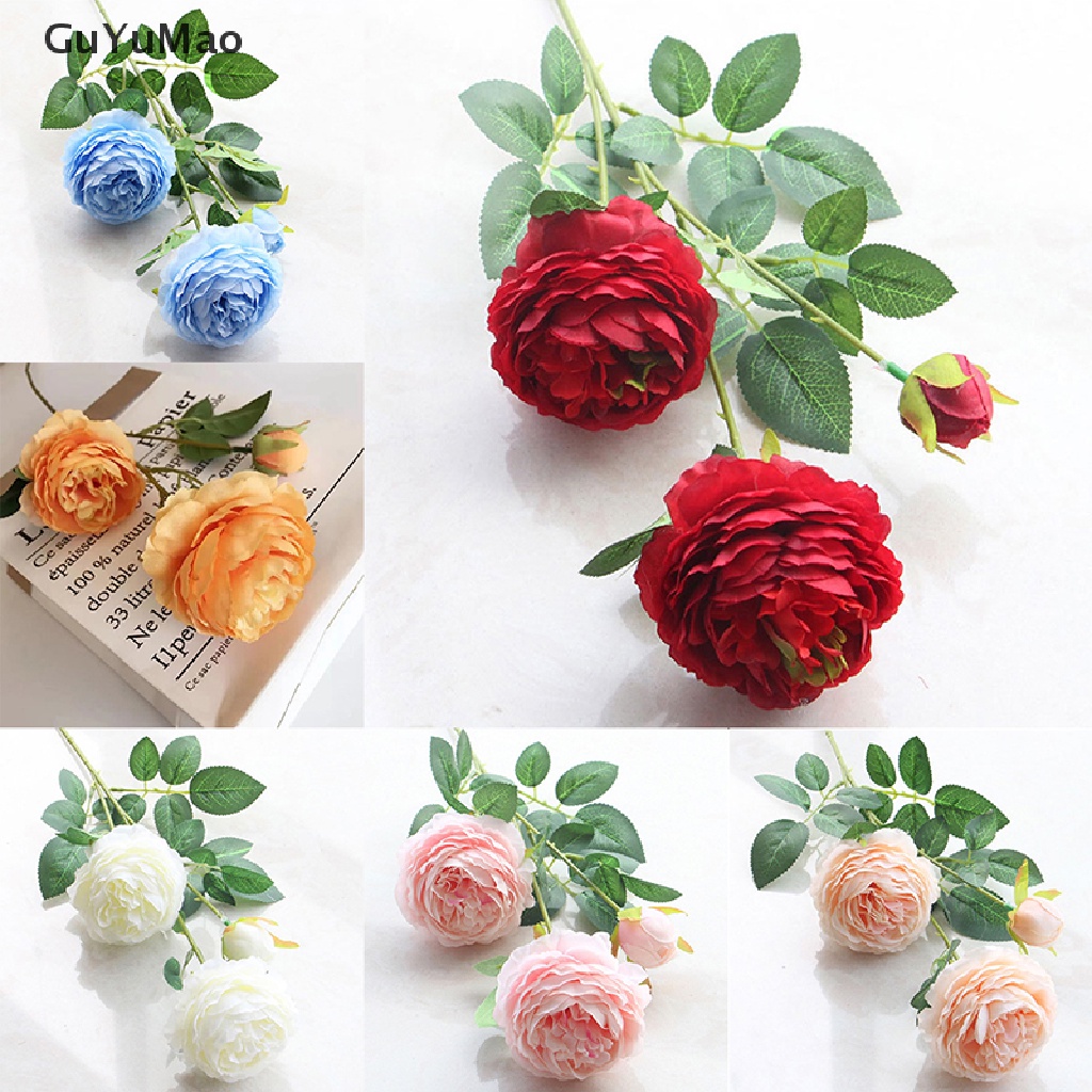 Bó Hoa Hồng Lụa 3 Bông Trang Trí Tiệc Cưới
