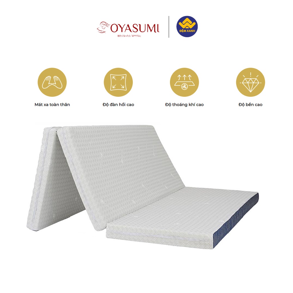 Đệm Foam Nhật Bản Oyasumi Premium 3 Tấm ( massage)