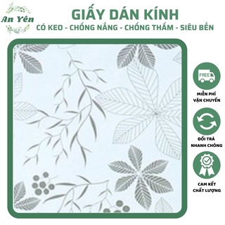 Giấy dán kính lá phong trắng khổ 90cm