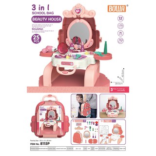 Cặp trang điểm 25 chi tiết- bw8115p- bộ đồ chơi bowa