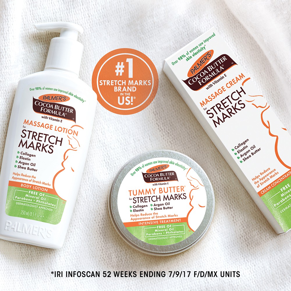 Set 4 chai Kem dưỡng chống và trị rạn da cho bà bầu Palmer's Cocoa Butter Formula Complete Stretch Mark & Pregnancy Skin