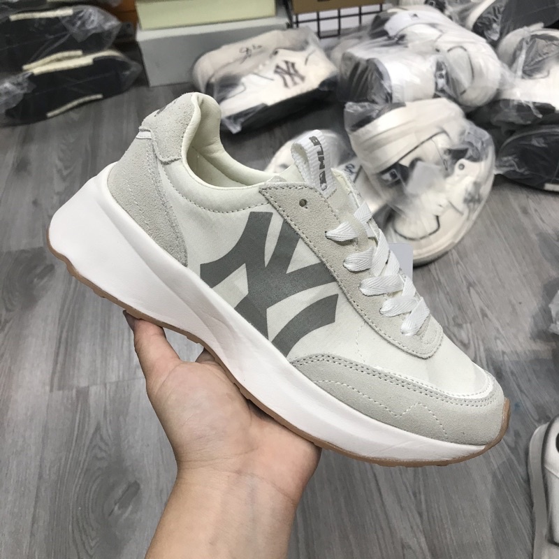 Giày Sneaker MLB Chunky Jogger Vàng-Be-Xám Ảnh Thật