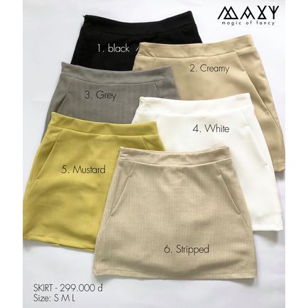 Quần váy màu vàng mustard skirt Maxy Workshop
