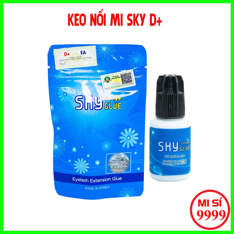 Keo nối mi sky D+, keo khô chậm dành cho người mới học nối