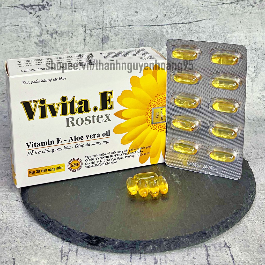 Vitamin E VIVITA E rostex tinh chất lô hôi, giúp đẹp da sáng da, chống lão hoá