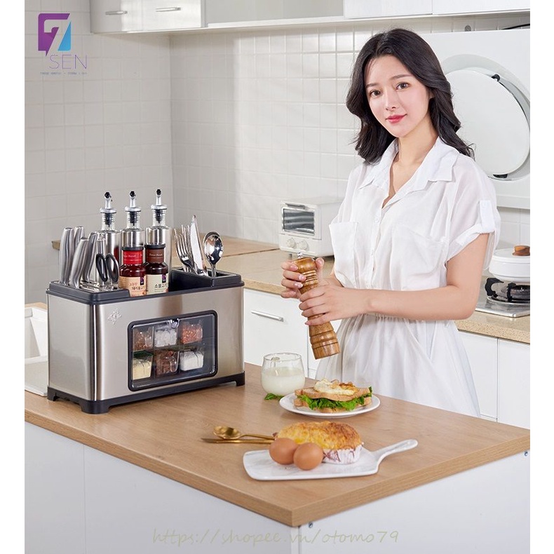 Kệ Gia Vị Inox Nhà Bếp Cao Cấp Dành Cho Nhà Bếp 7SEN