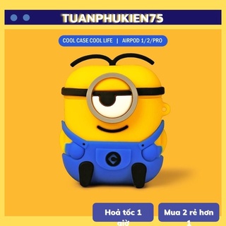 🔥 Case Ap 1/2 & Pro 🔥 Freeship 🔥 VỎ BỌC MODEL MINION - Cho Tai Nghe Không Dây (Bluetooth) - Tuanphukien75