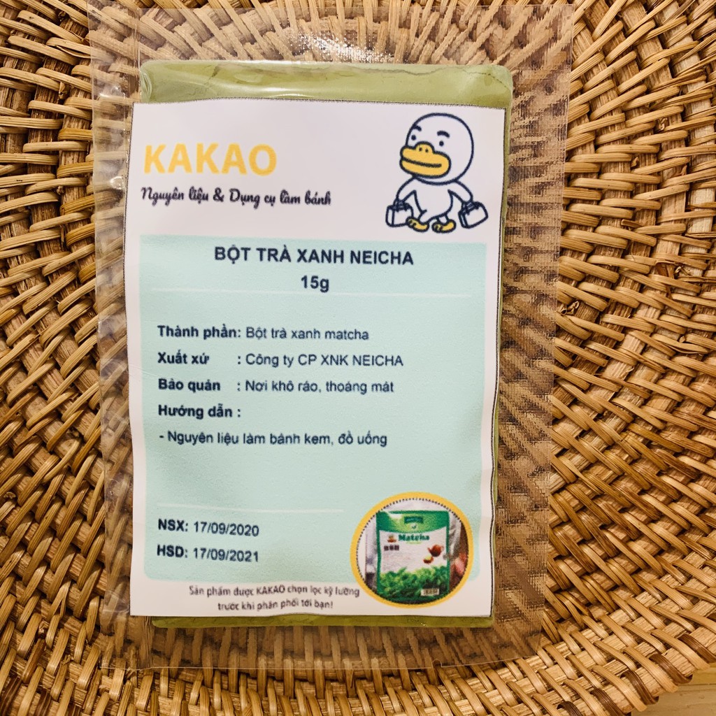 BỘT TRÀ XANH MATCHA NEICHA NGUYÊN CHẤT LÀM BÁNH 15GR