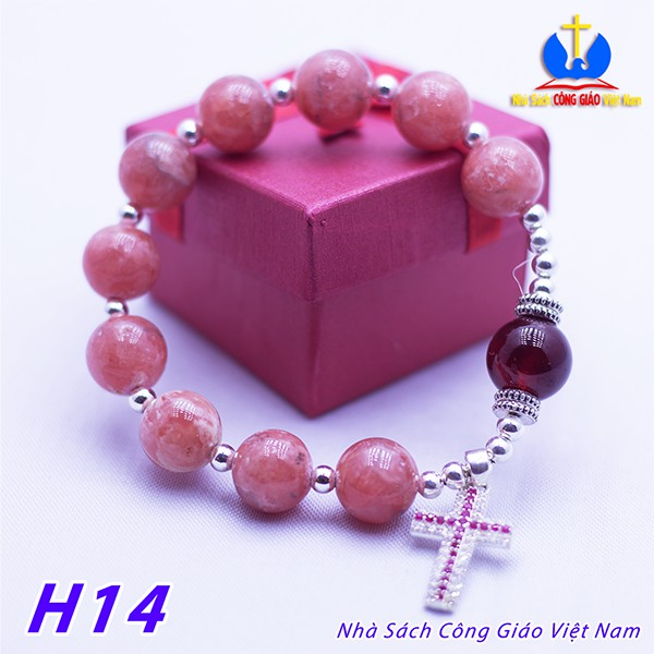 Tràng Hạt Đá Đào Hoa (Rhodochrosite) H14