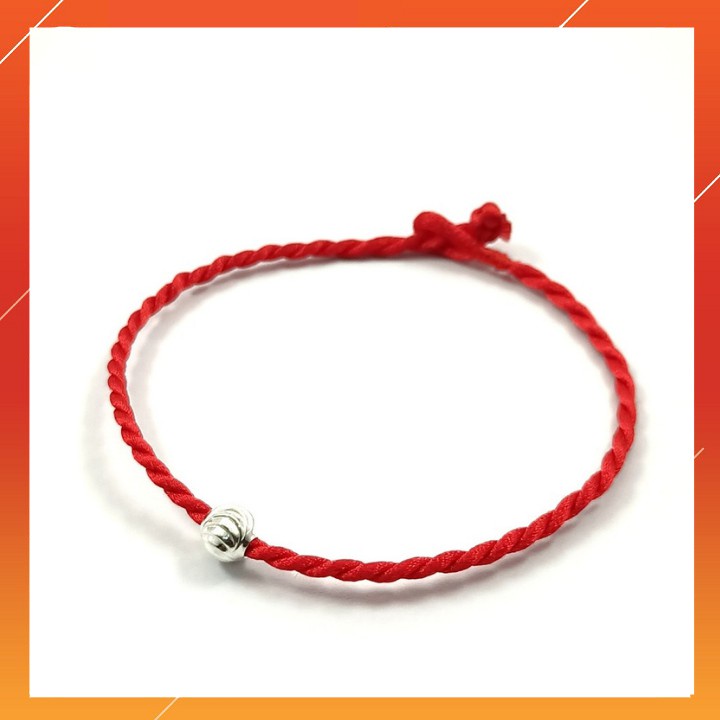 Vòng tay chỉ đỏ bi bạc, lụa xoắn, xinh xắn và may mắn, lắc tay bi bạc | BigBuy360 - bigbuy360.vn