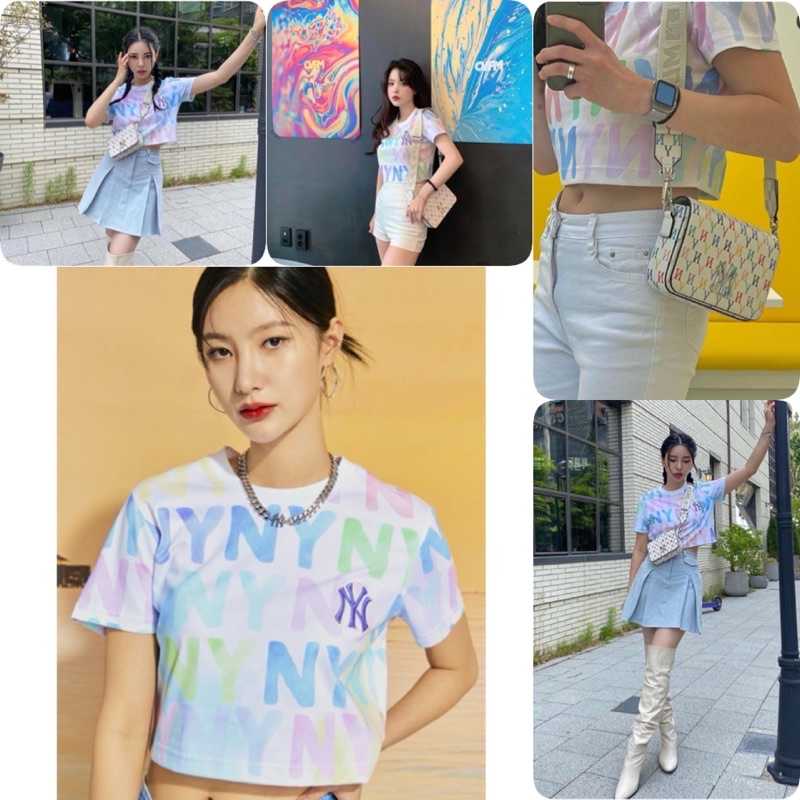 (Hàng xuất chuẩn)Áo Crtop trắng in 7 màu vãi mềm mịn