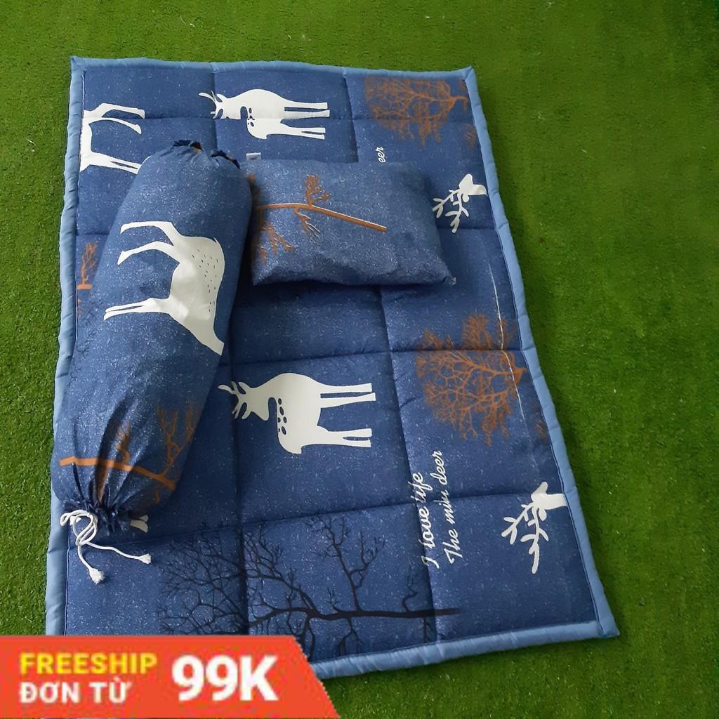 Bộ gối nệm RIOTEX 4 món 80x120m dành cho bé đi nhà trẻ