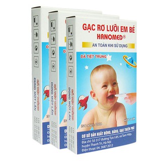 Gạc rơ lưỡi trẻ em HANOMED 1 bịch 30 cái