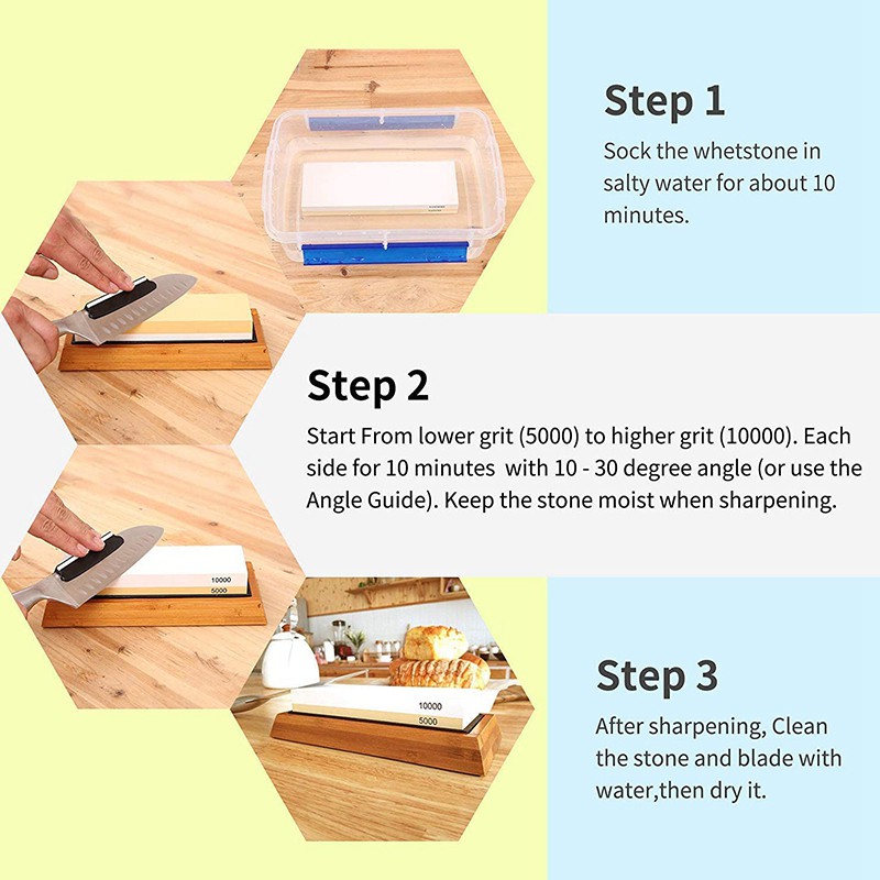 Miếng đá mài dao 2 mặt nhám 5000/ 10000