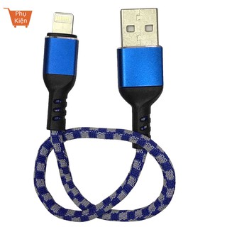 Cap lightning loại ngắn 25cm bọc dù cho iphone