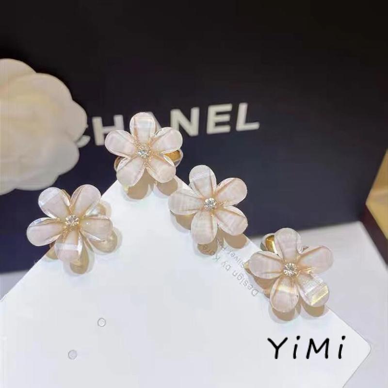 [mo] Kẹp Tóc Mái Nhỏ Hình Bông Hoa Đính Pha Lê Cá Tính