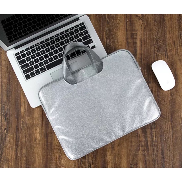 Túi chống sốc laptop da nhũ Green Digital