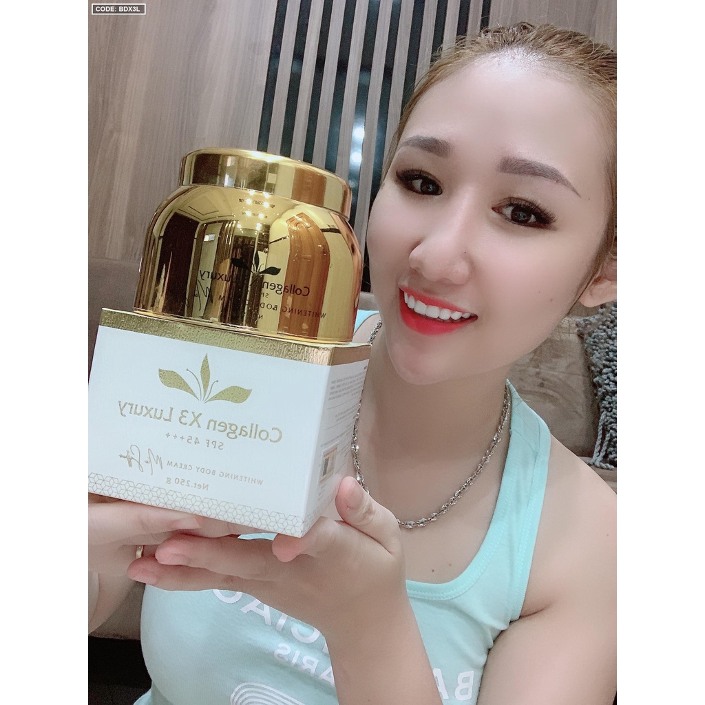 Kem body Collagen X3 Luxur (giá rẻ),Kem dưỡng trắng da X3 Collagen.