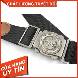 Thắt lưng nam vải dù mặt Jeep tròn