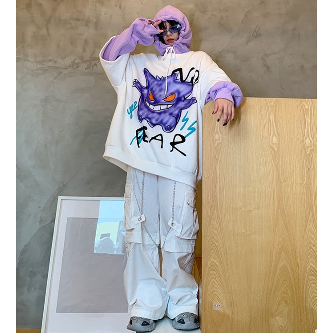 Slimming casual white pants high waist Korean style summer overalls wide-leg pants loose thin mop straight PCx0 for female students