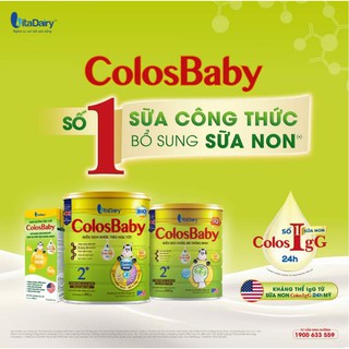 Sữa ColosBaBy Gold 1000IgG 800g Đủ số 0+, 1+, 2+ date 2022.