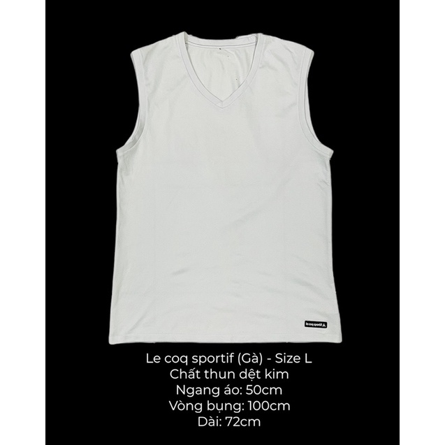 Áo thun thể thao nam màu trắng size L cho người 65-75kg