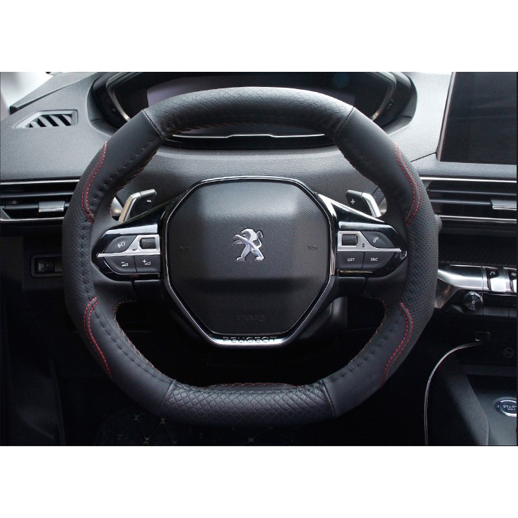 Bọc vô lăng cờ pháp, bao tay lái Peugeot, trang trí vô lăng, bọc vô lăng Peugeot