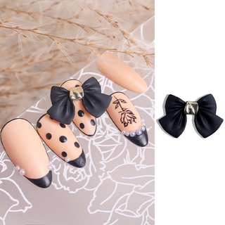 Charm nơ đính móng hàn 3 màu ( set 12c ) Cao Cấp
