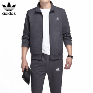 Sẵn sàng! Set Áo Khoác Cotton Dài Tay Và Quần Adidas Thời Trang Thể Thao Cho Nam