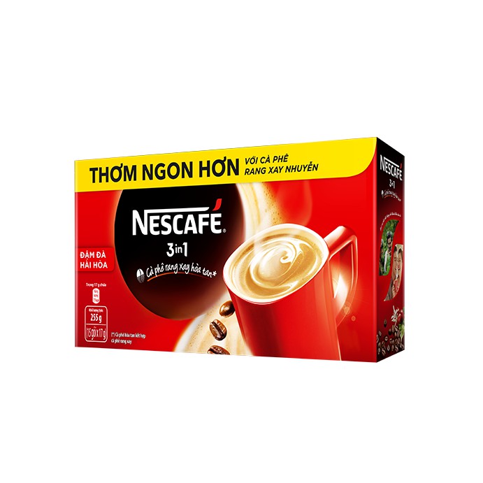 Cà phê rang xay hòa tan NESCAFE Đậm đà hài hòa - Hộp 15 gói x 17 g