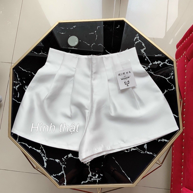 Quần bóng xếp ly eo, quần shorts đùi ngắn ống rộng phồng - A5U