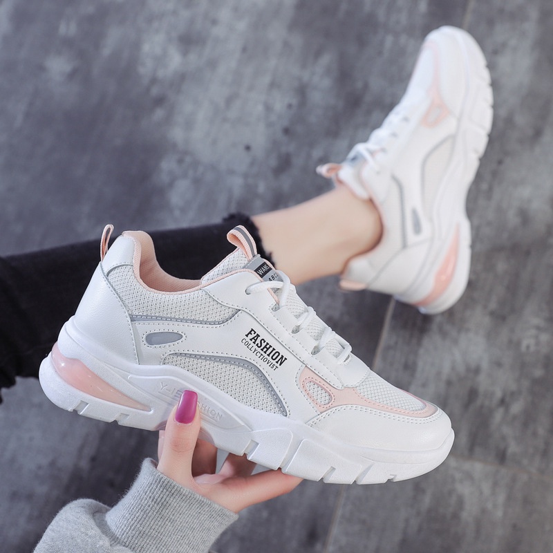 Giày Thể Thao Nữ Đế Cao BLUEWIND Da Mềm, Giày Độn Đế Kiểu Dáng Hàn Quốc 68725